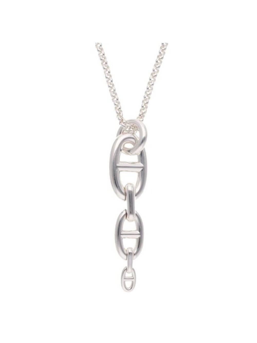 Hermes Chaine D'ancre Enchainee Silver Necklace